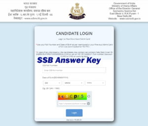 SSB Constable Tradesman Answer Key 2023